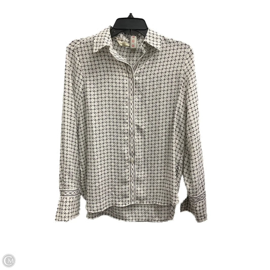 Blouse Long Sleeve By Max Studio In Black & White, Size: Xs