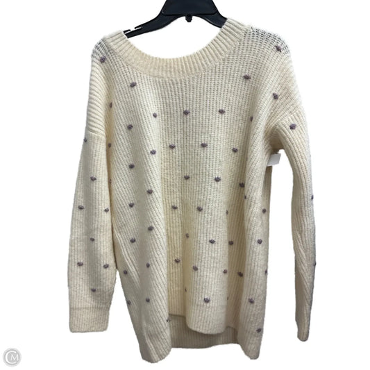 Sweater By Lou And Grey In Cream & Purple, Size: S