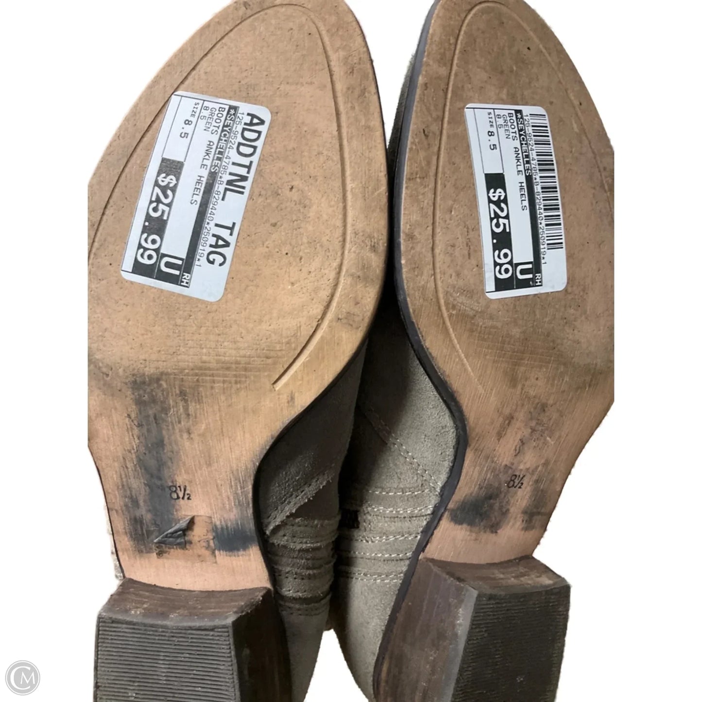 Boots Ankle Heels By Seychelles In Green, Size: 8.5