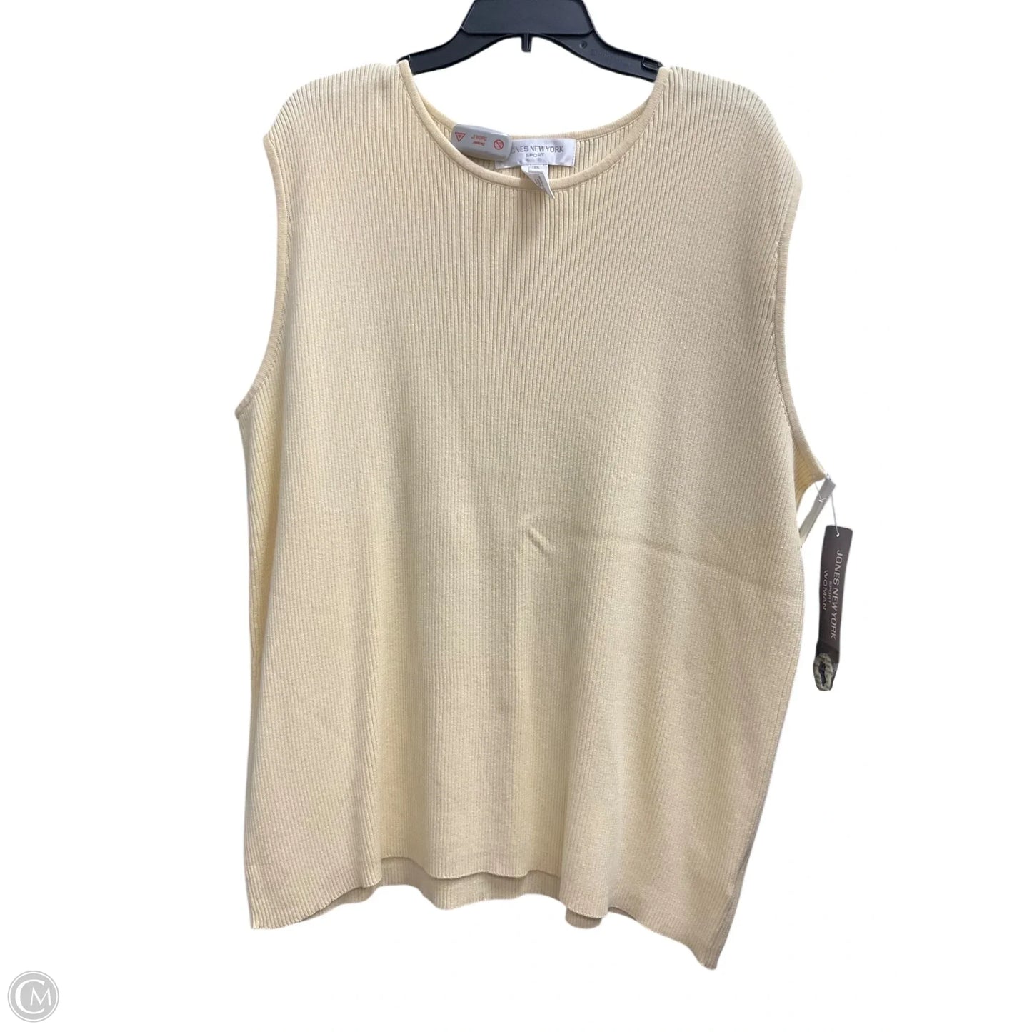 Vest Sweater By Jones New York In Yellow, Size: 3x