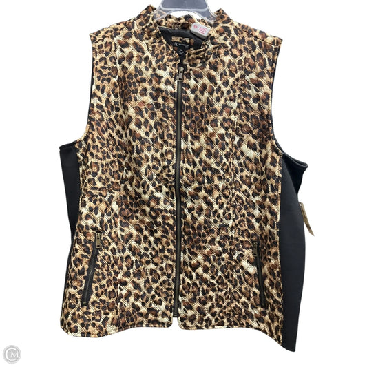 Vest Puffer & Quilted By New Directions In Animal Print, Size: 3x