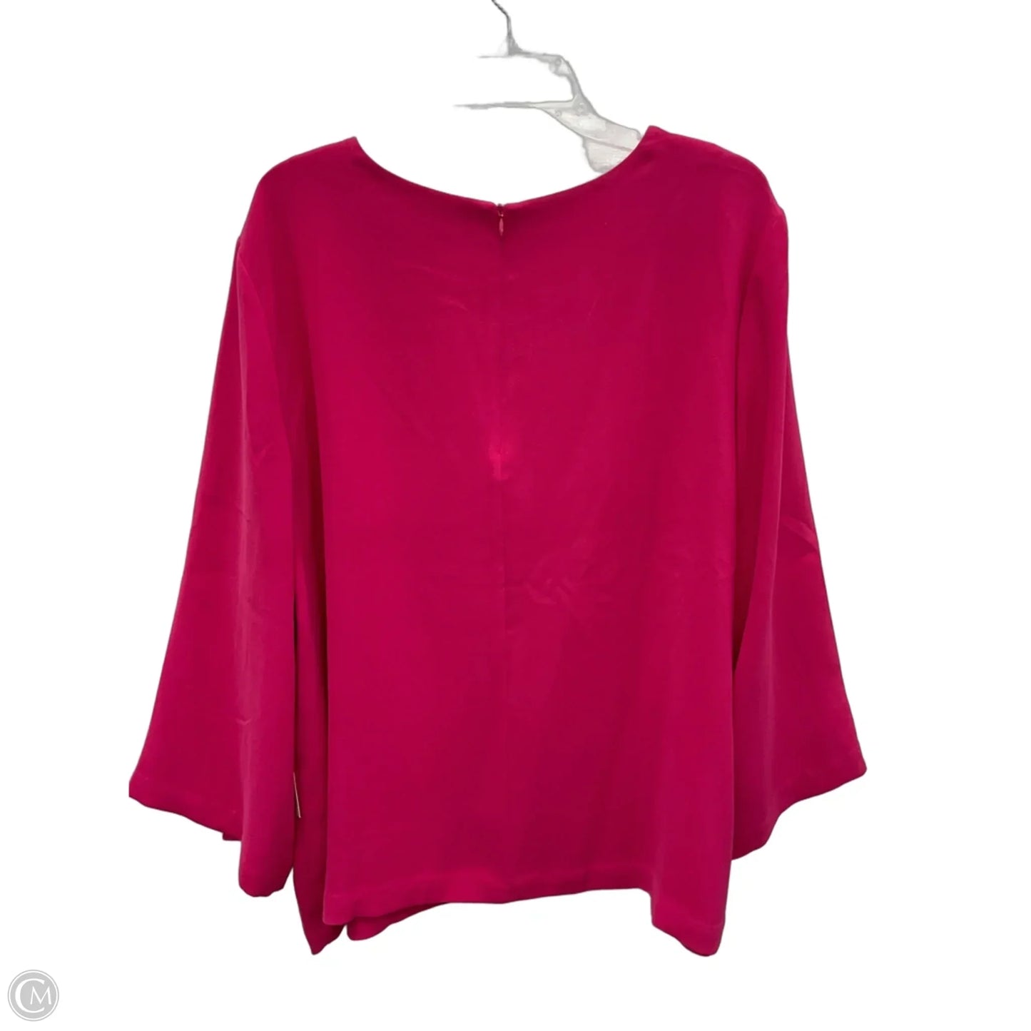 Top 3/4 Sleeve By Chicos In Pink, Size: 2x