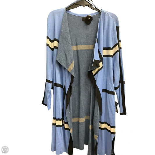 Cardigan By Kasper In Black & Blue, Size: 3x