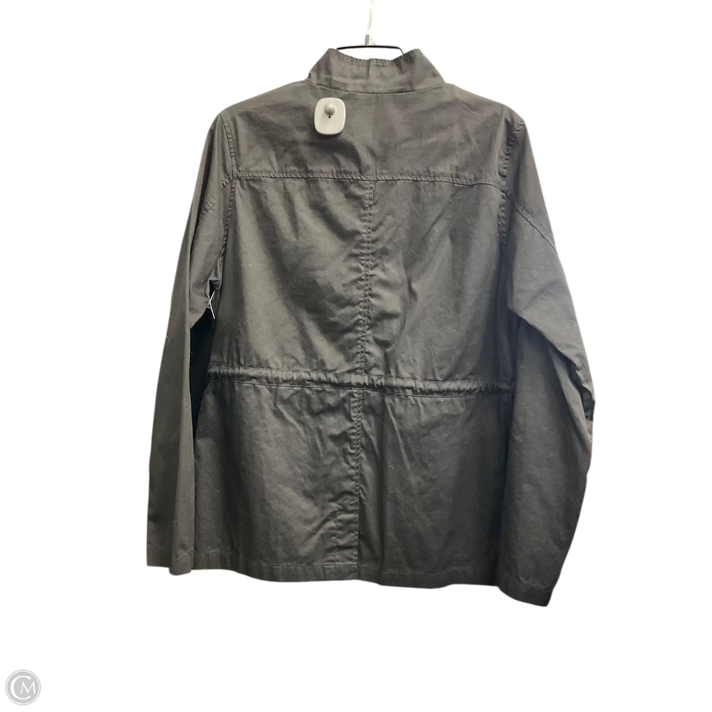 Jacket Shirt By Clothes Mentor In Black & Gold, Size: L
