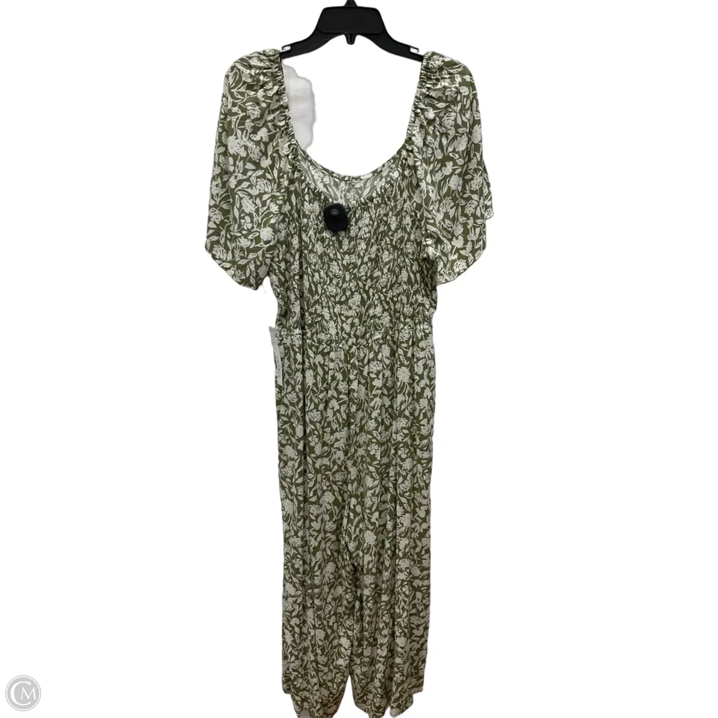 Jumpsuit By Luxology In Green & White, Size: 2x