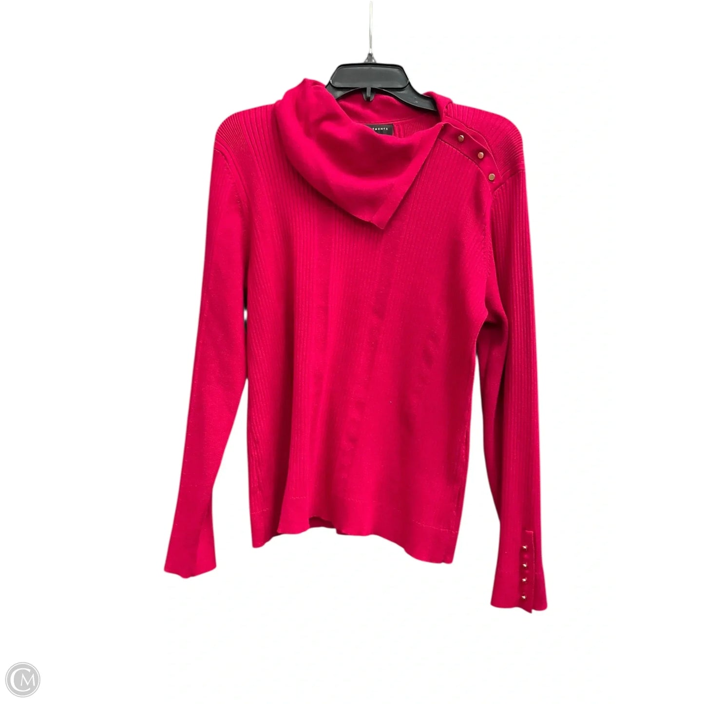 Top Long Sleeve By Investments In Pink, Size: L