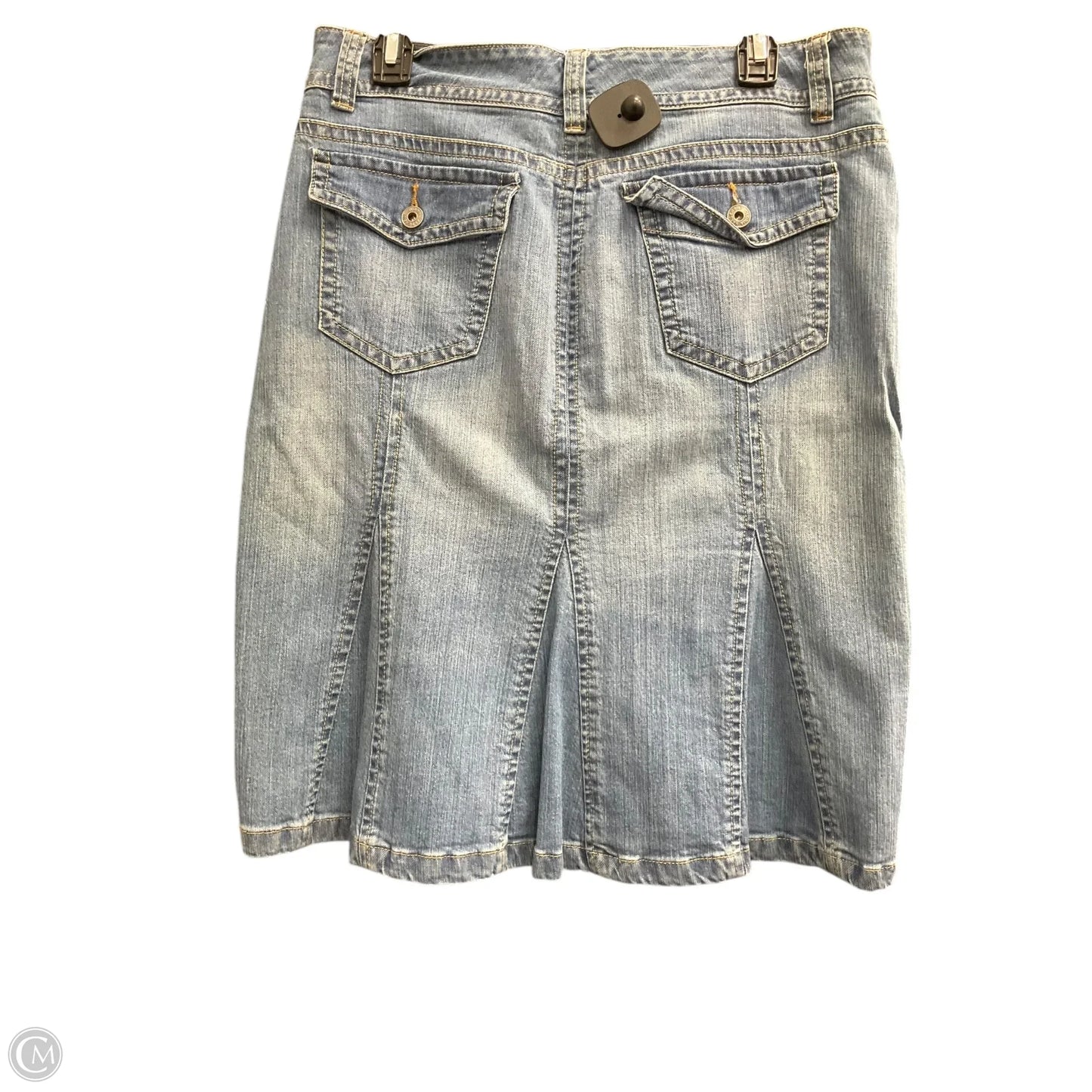 Skirt Midi By Gloria Vanderbilt In Blue Denim, Size: 10