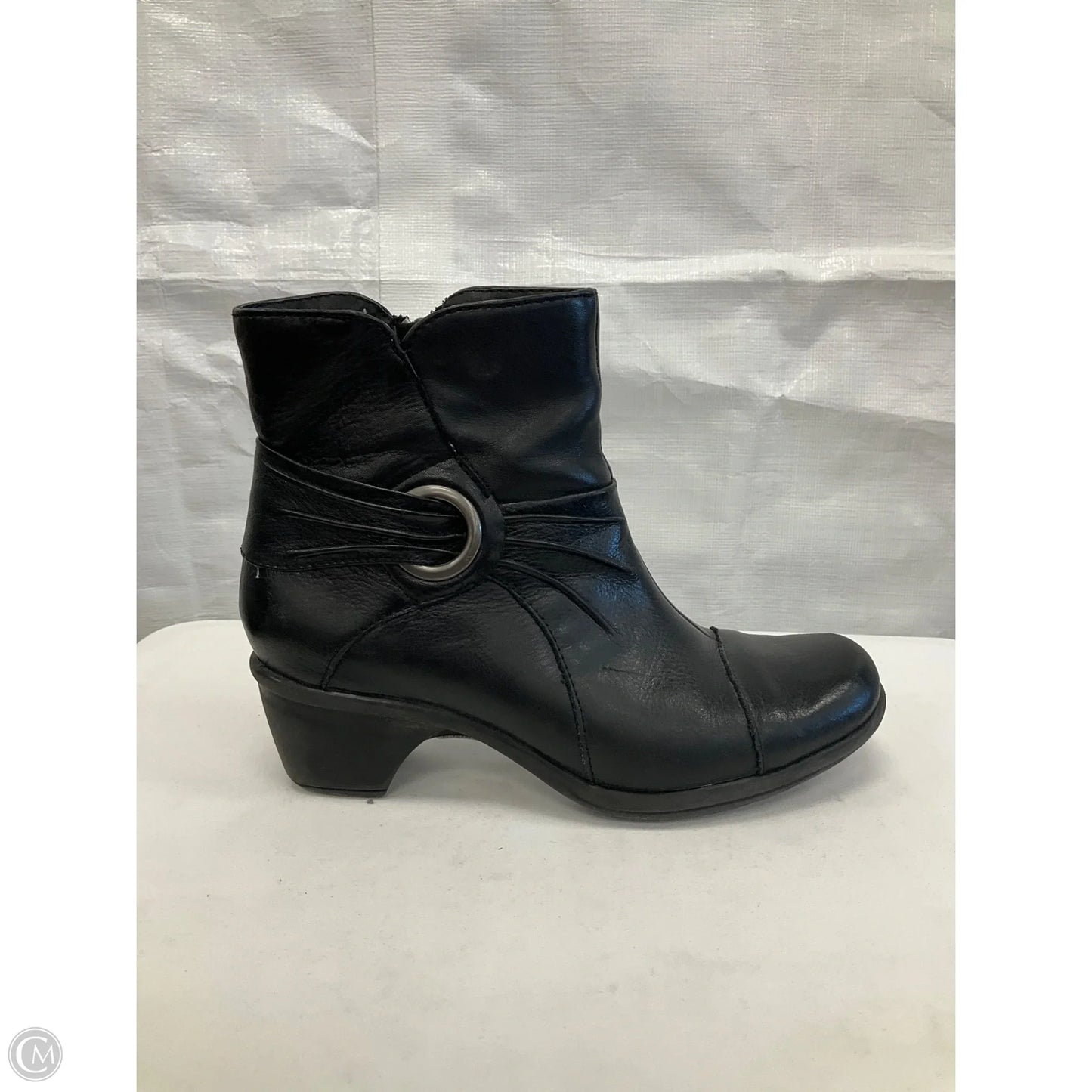 Boots Ankle Heels By Clarks In Black, Size: 5