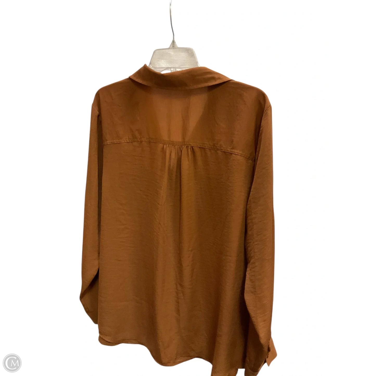 Blouse Long Sleeve By Maurices In Brown, Size: Xl