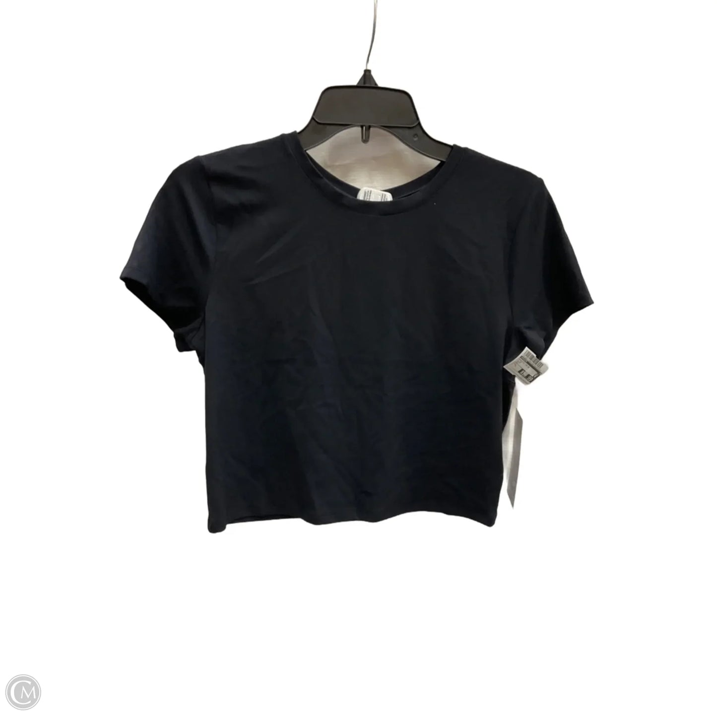 Athletic Top Short Sleeve By Athleta In Black, Size: L