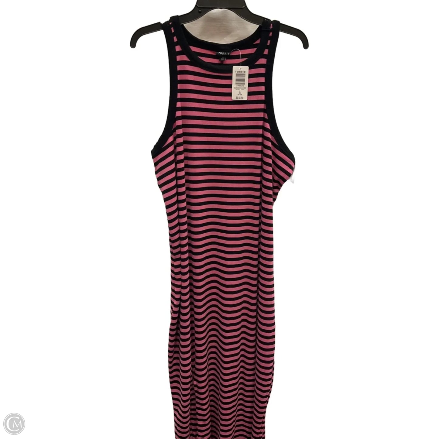 Dress Casual Maxi By Torrid In Black & Pink, Size: 2x