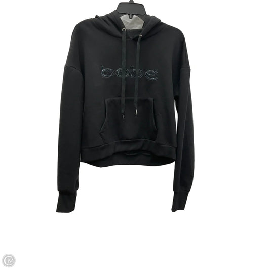 Athletic Top Long Sleeve Hoodie By Bebe Sport In Black, Size: L