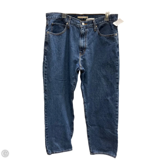 Jeans Straight By Levis In Blue Denim, Size: 14