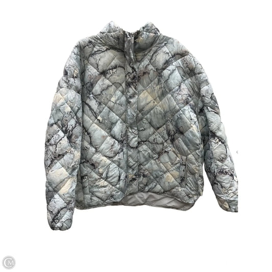 Coat Puffer & Quilted By Flx In Blue & Green, Size: 3x