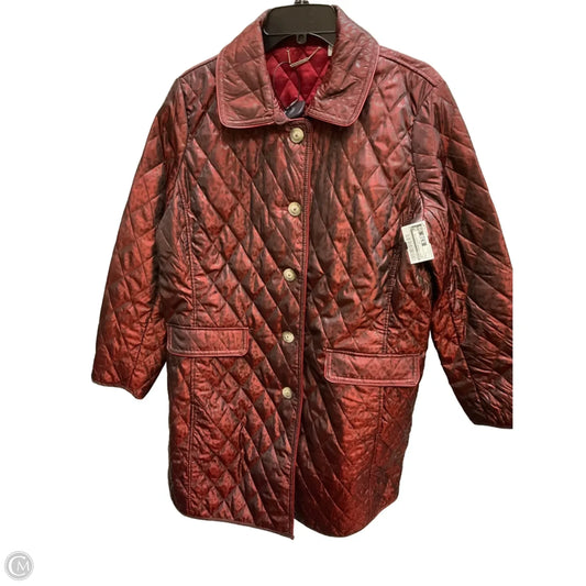 Jacket Puffer & Quilted By Chicos In Red, Size: L