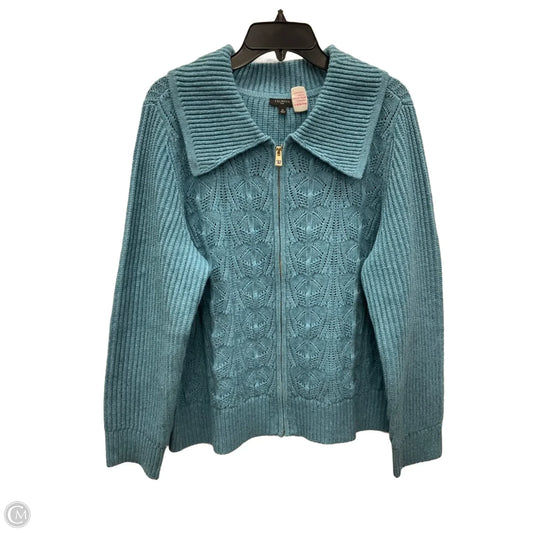 Cardigan By Talbots In Blue, Size: 1x