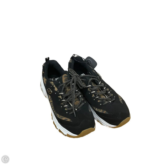 Shoes Athletic By Skechers In Black & Gold, Size: 10