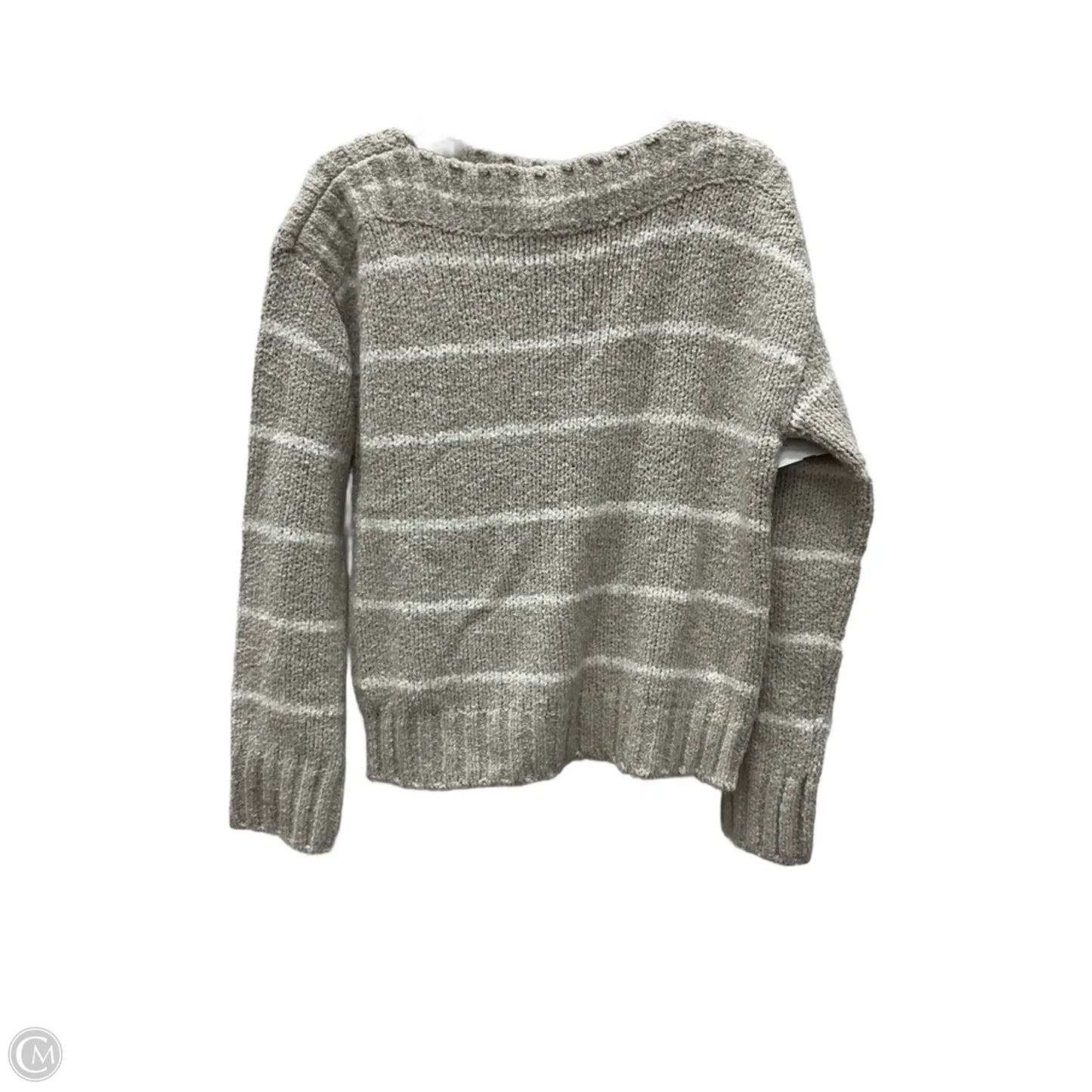 Sweater By Ann Taylor In Tan & White, Size: M