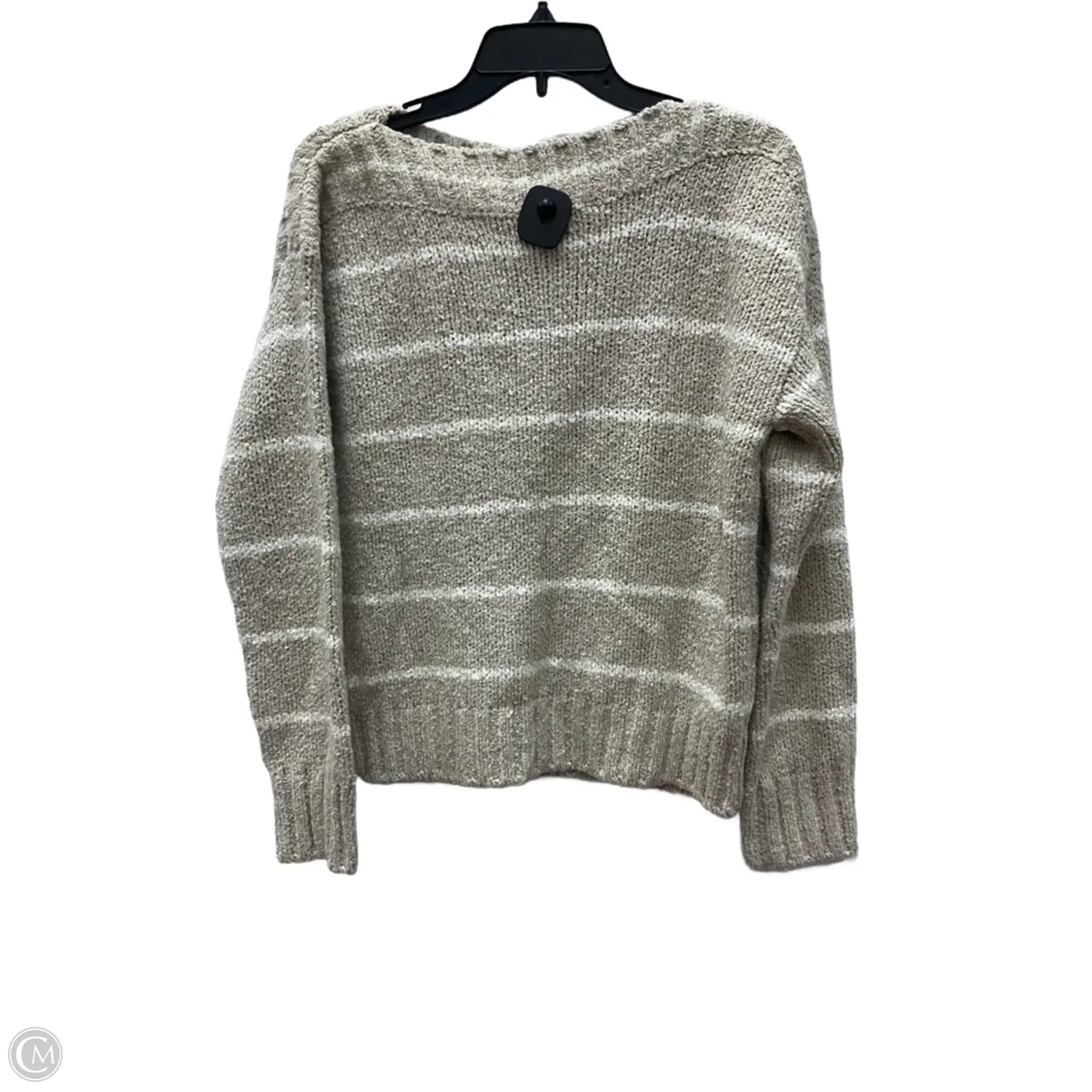 Sweater By Ann Taylor In Tan & White, Size: M