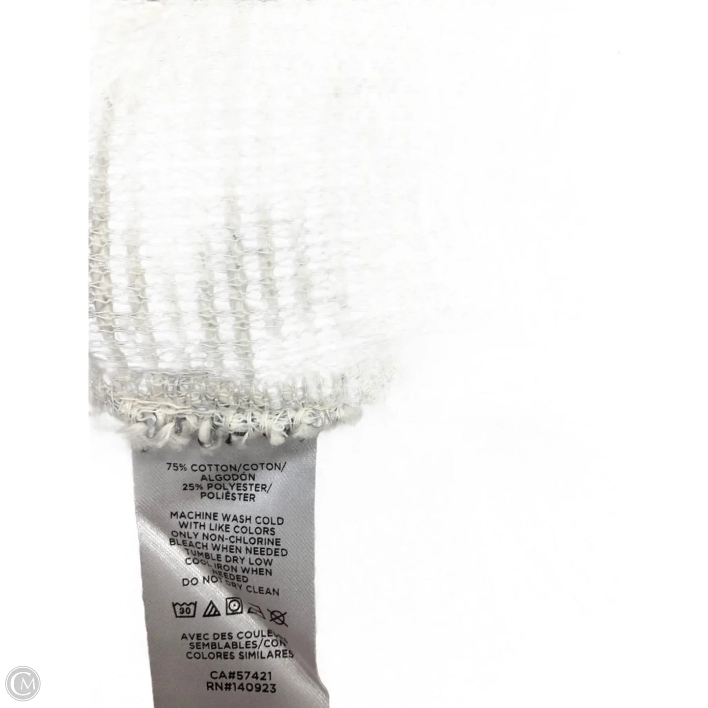 Sweatshirt Hoodie By Lou And Grey In Grey & White, Size: L