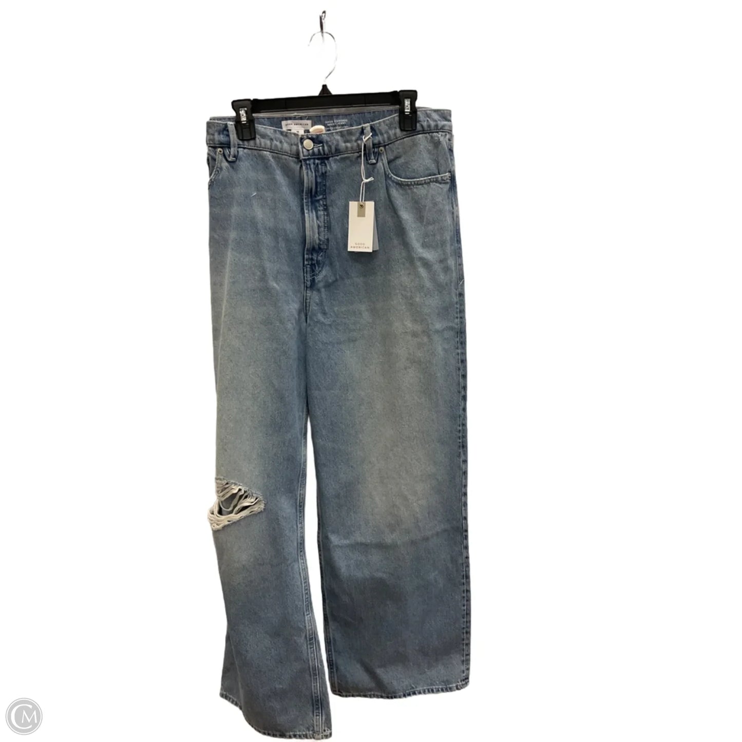Jeans Wide Leg By Good American In Blue Denim, Size: 14