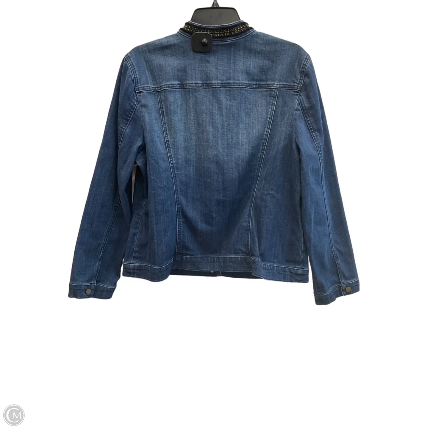 Jacket Denim By Chicos In Blue Denim, Size: L