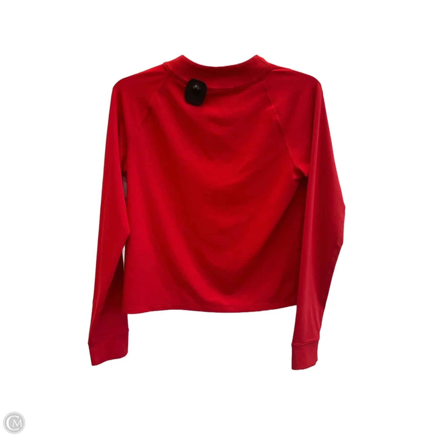 Athletic Top Long Sleeve Collar By Nike Apparel In Red, Size: S