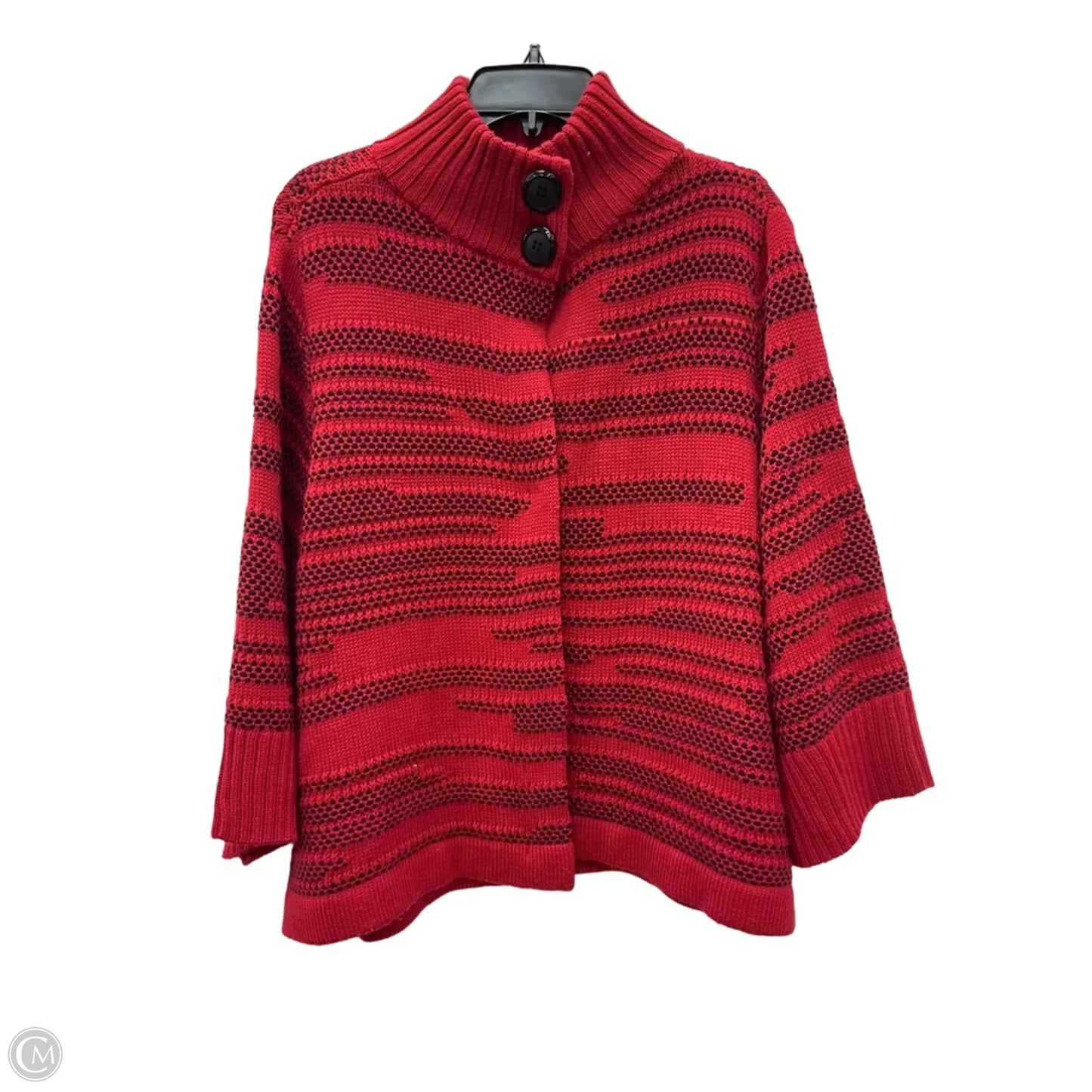 Jacket Other By Chicos In Black & Red, Size: L