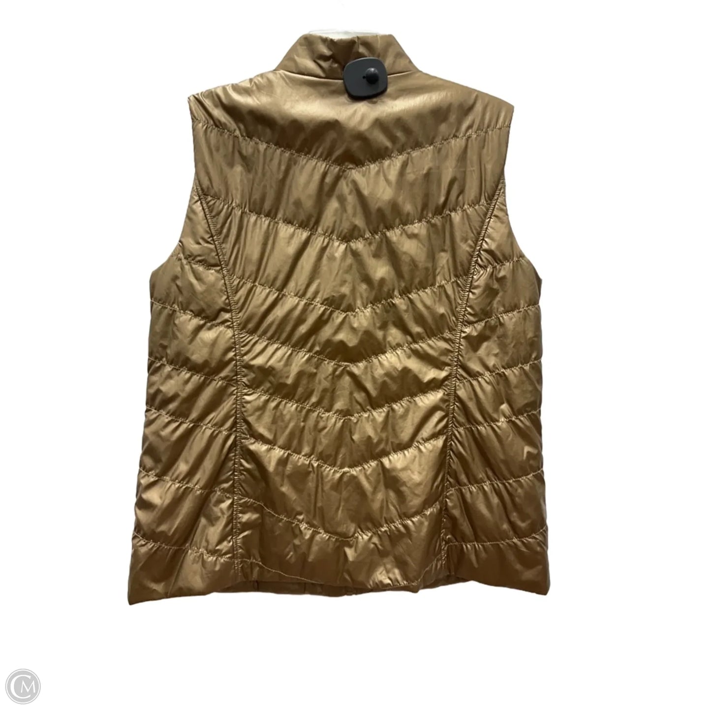 Vest Puffer & Quilted By Chicos In Gold, Size: L