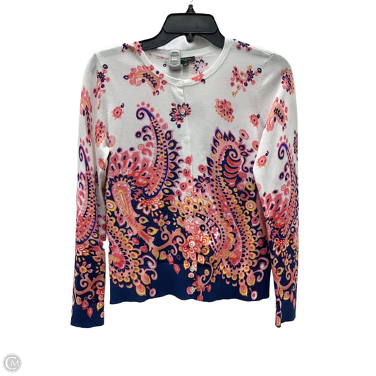 Cardigan By Talbots In Blue & Pink, Size: Sp