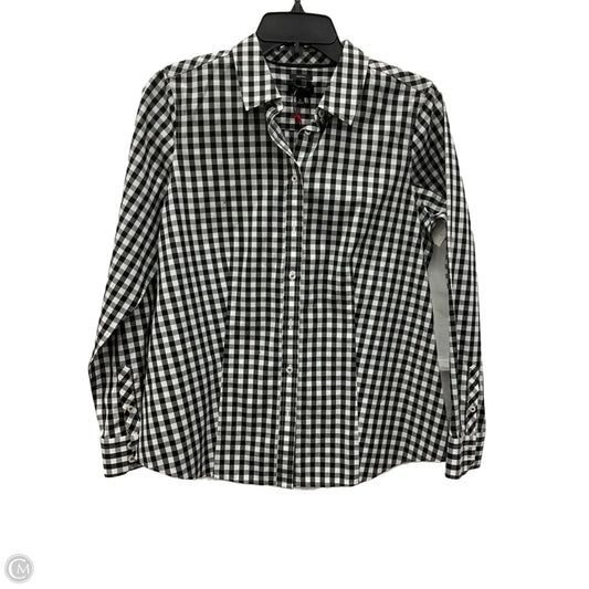 Blouse Long Sleeve By Talbots In Black & White, Size: Mp