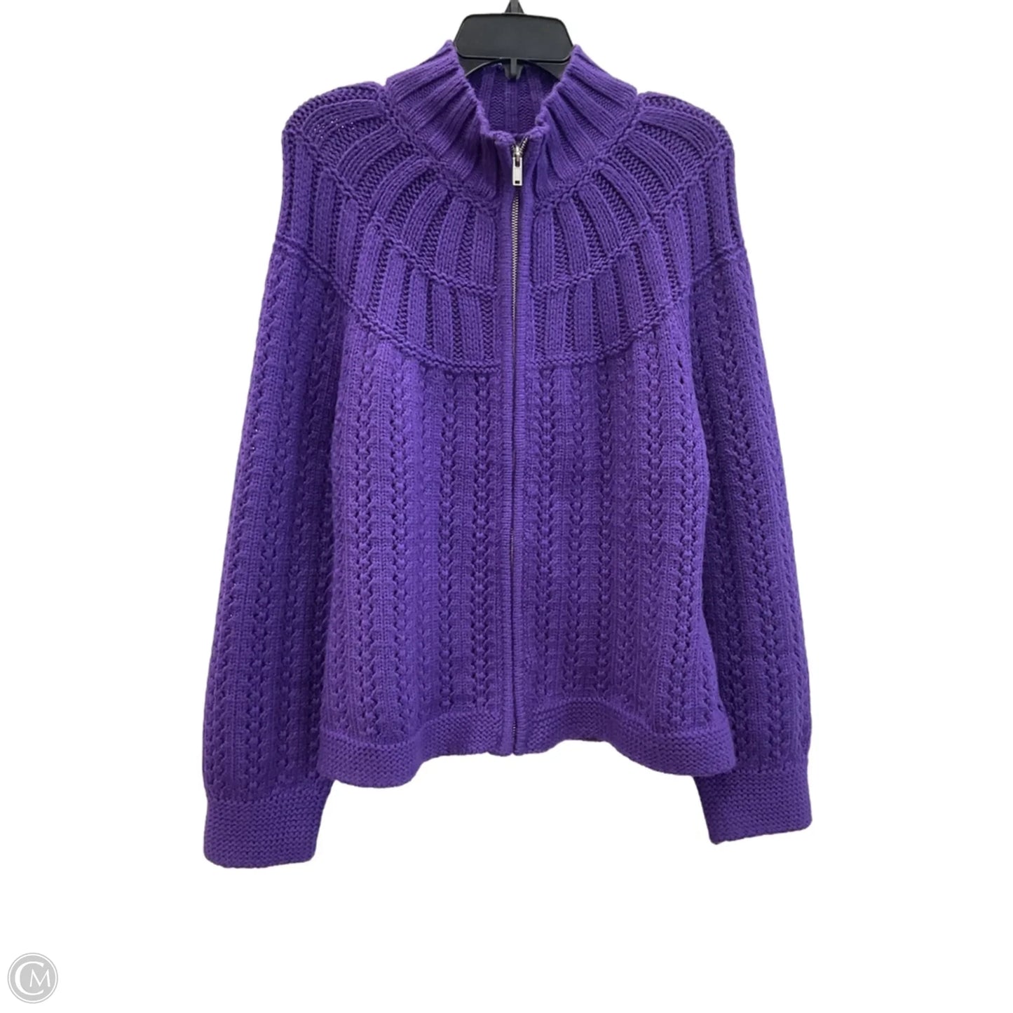 Cardigan By Talbots In Purple, Size: Xl