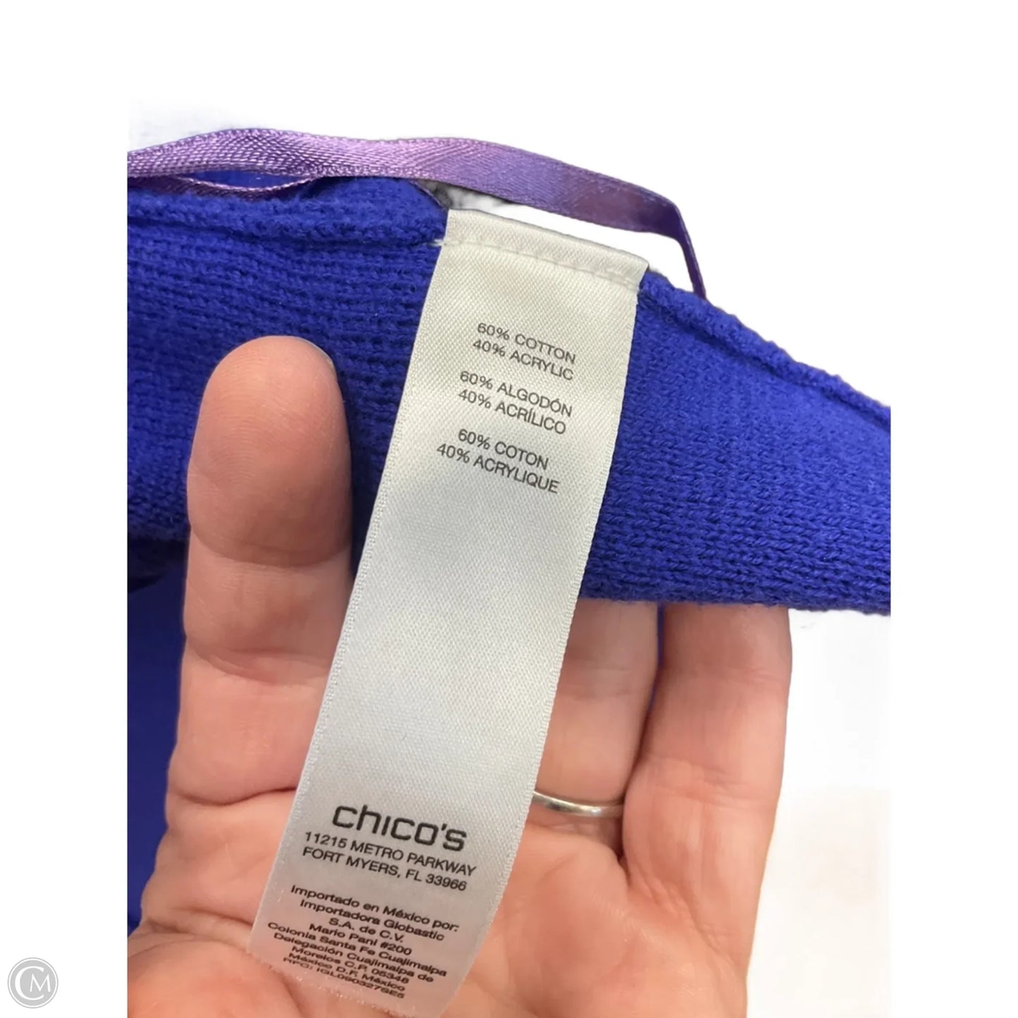 Cardigan By Chicos In Blue, Size: M