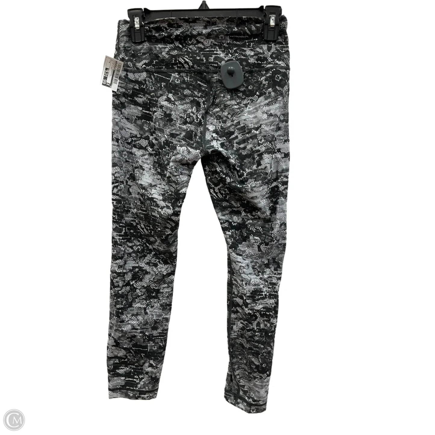 Athletic Leggings By Lululemon In Black & Grey, Size: 8