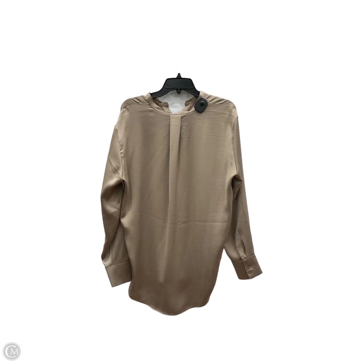 Blouse Long Sleeve By Banana Republic In Tan, Size: L