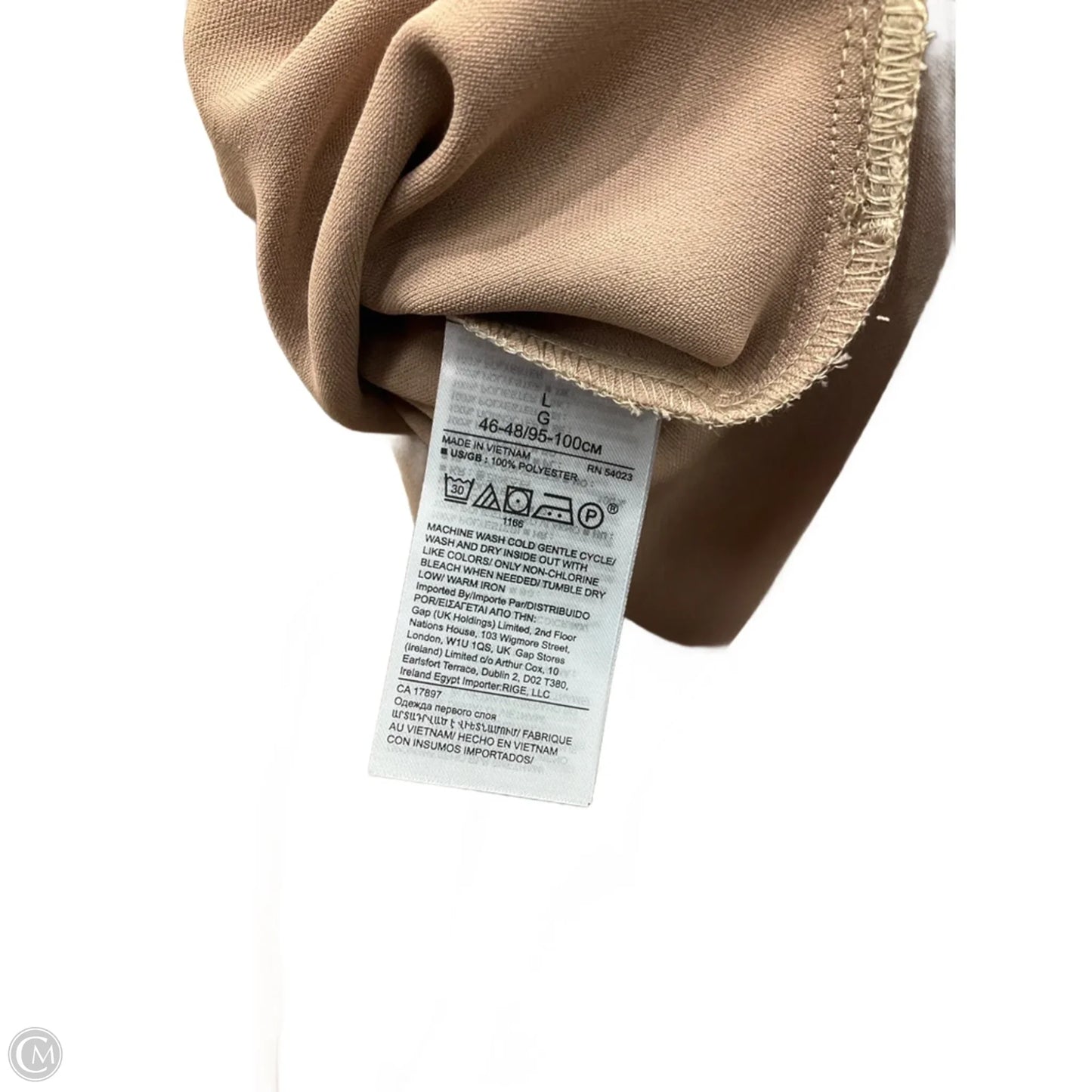 Blouse Long Sleeve By Banana Republic In Tan, Size: L