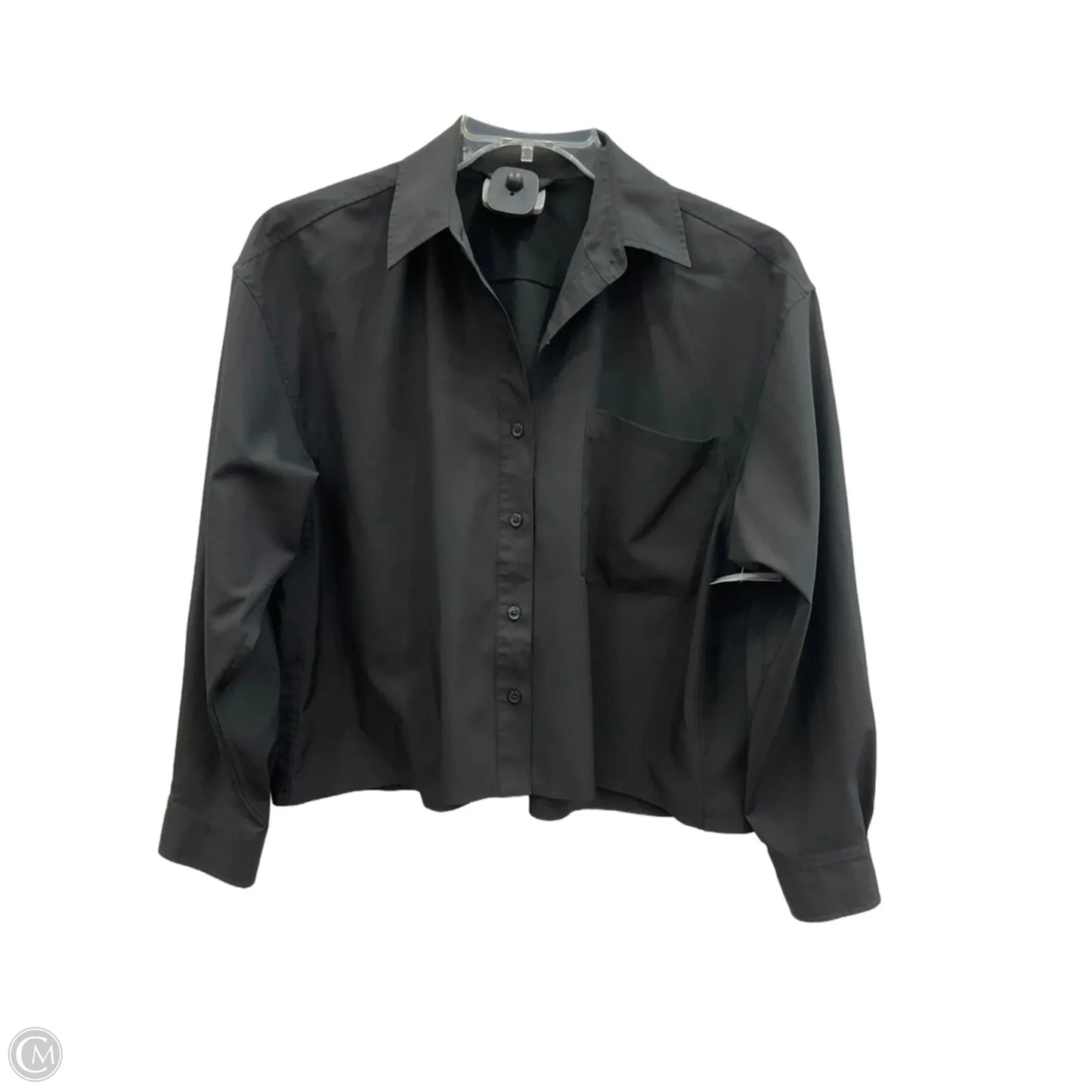 Blouse Long Sleeve By Athleta In Black, Size: Sp