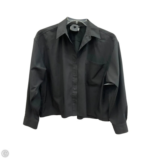 Blouse Long Sleeve By Athleta In Black, Size: Sp