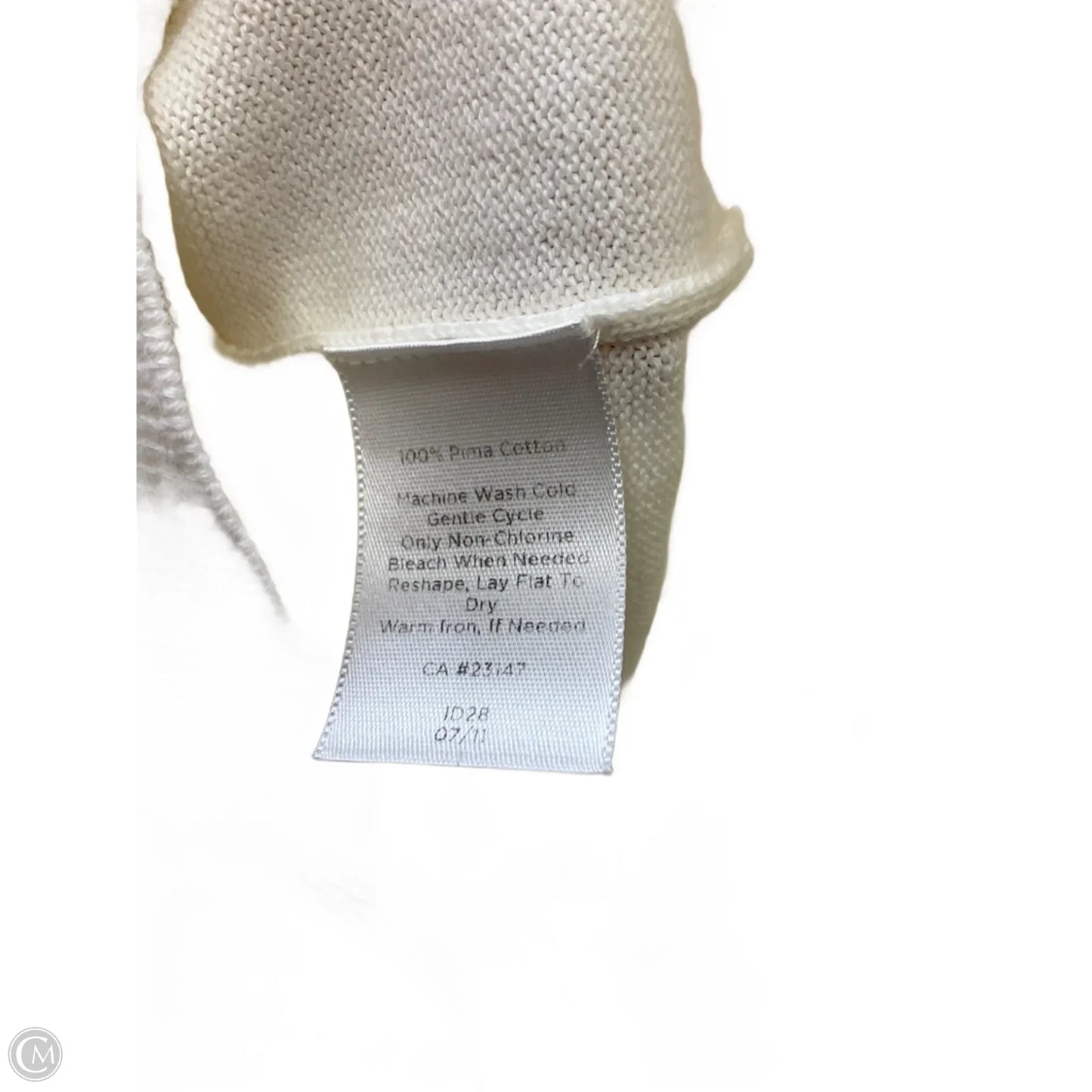 Top Long Sleeve Basic By Talbots In White, Size: S