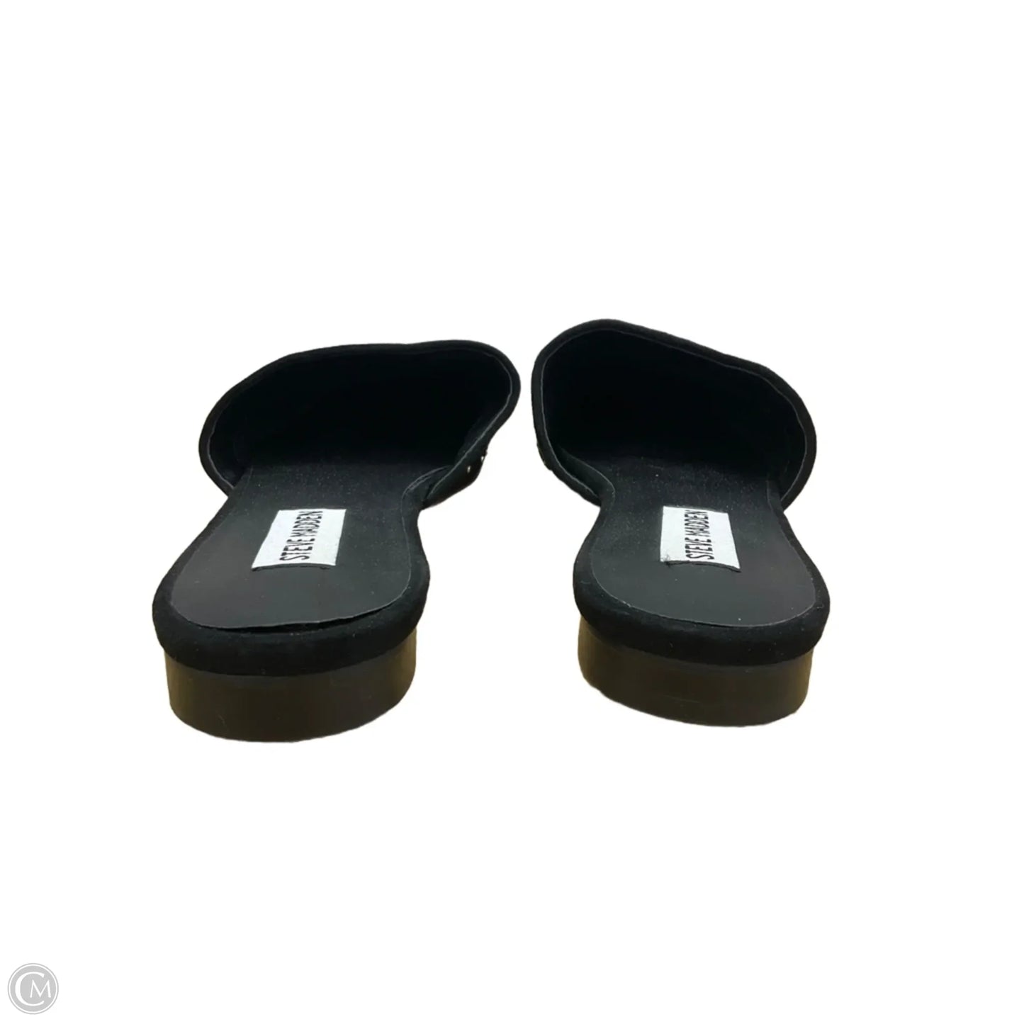 Shoes Flats By Steve Madden In Black & Silver, Size: 8