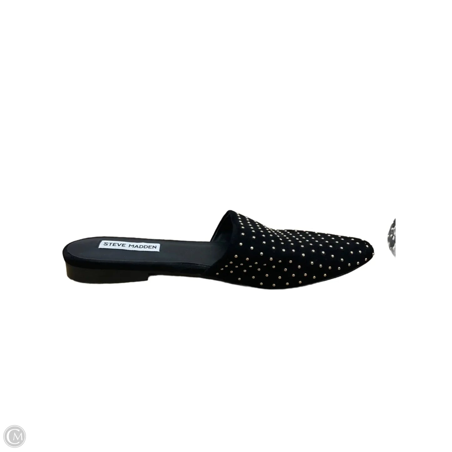 Shoes Flats By Steve Madden In Black & Silver, Size: 8