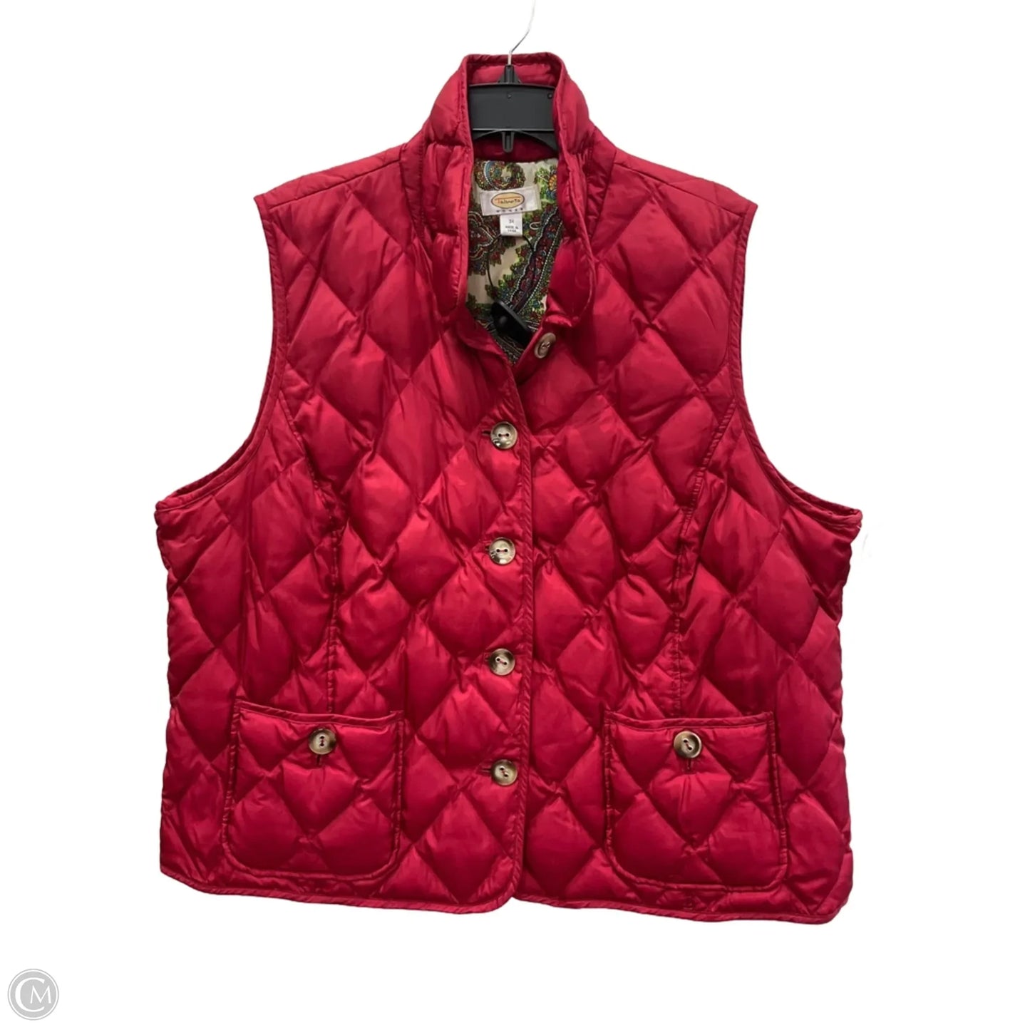 Vest Puffer & Quilted By Talbots In Red, Size: 3x