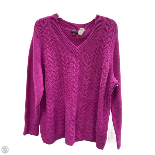 Sweater By Talbots In Purple, Size: 3x