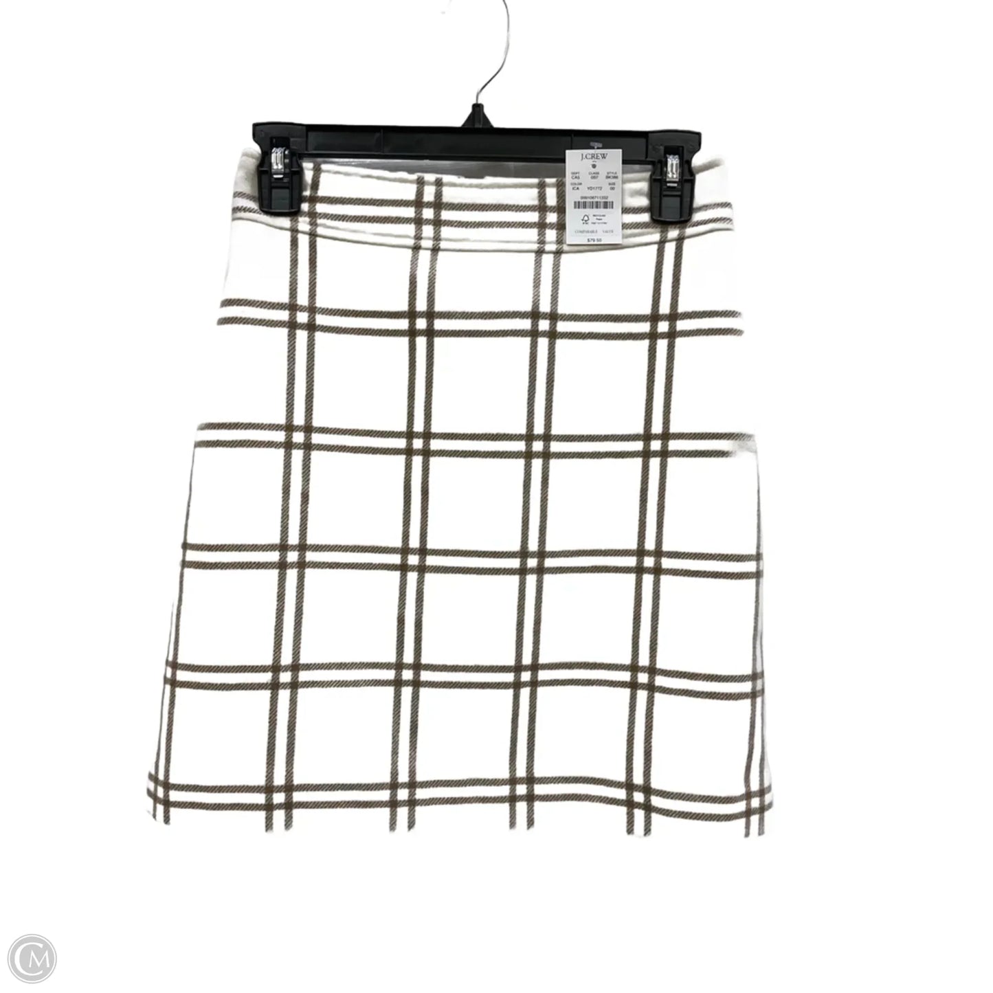 Skirt Midi By J. Crew In Tan & White, Size: Xs