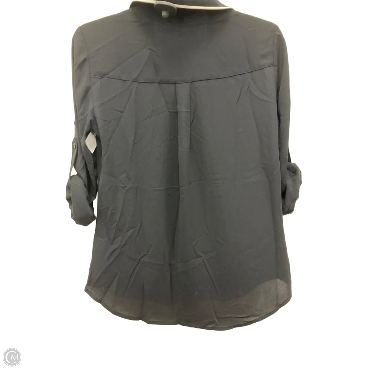 Blouse 3/4 Sleeve By Express In Black & White, Size: Sp