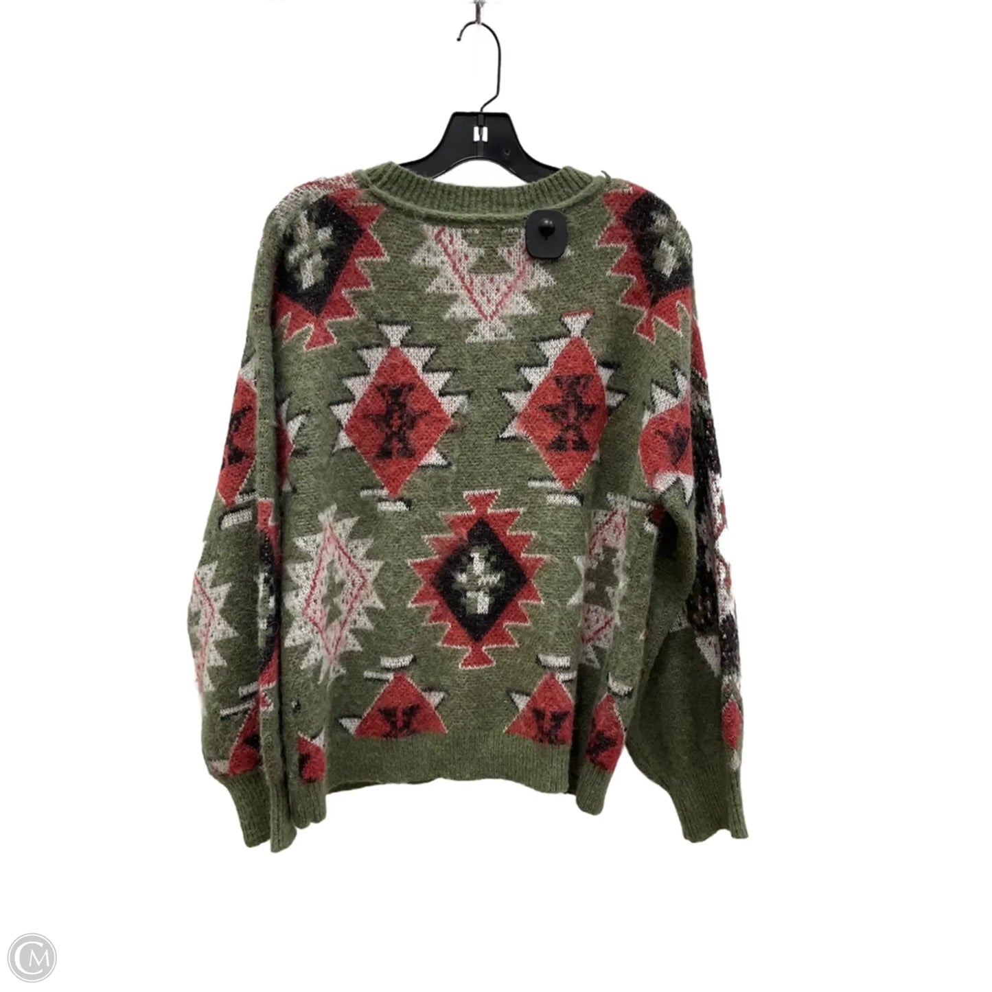 Cardigan By Pol In Green & Red, Size: S