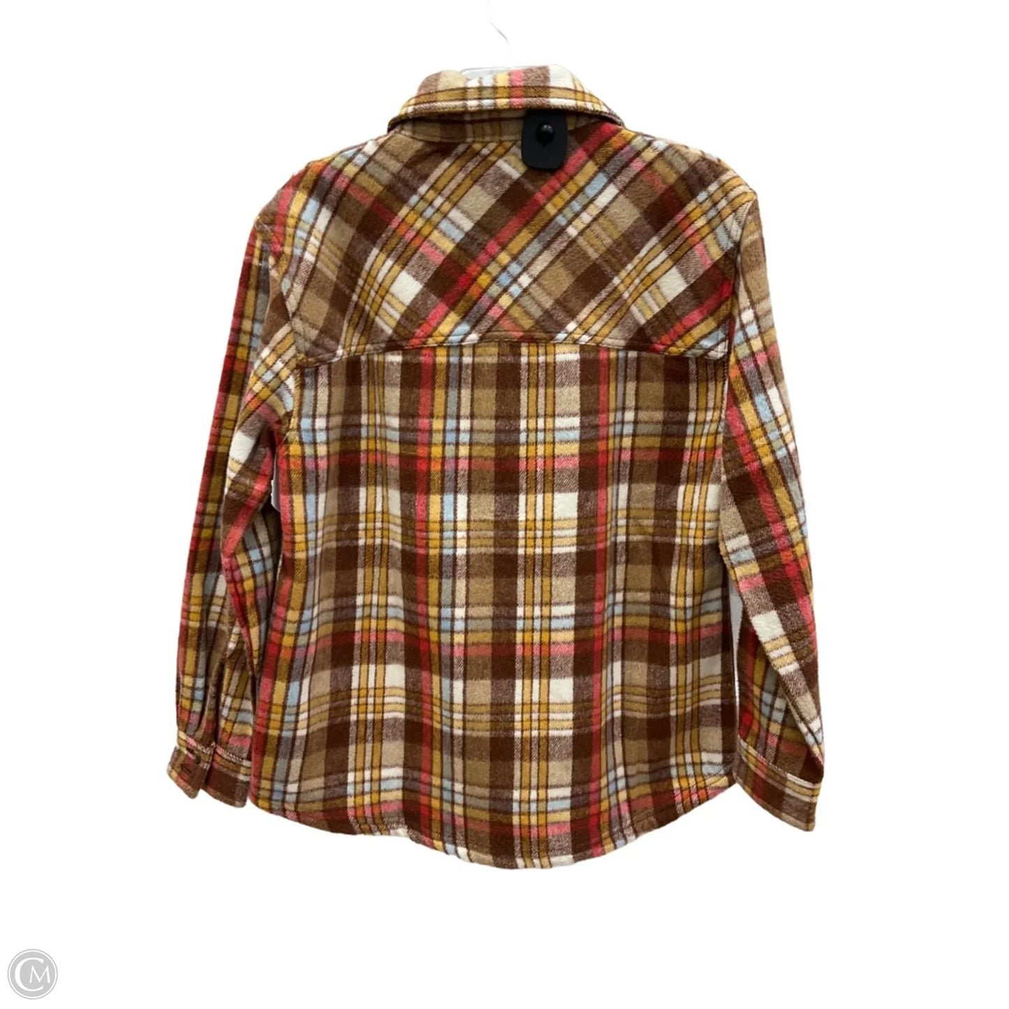 Jacket Shirt By Natural Reflections In Plaid Pattern, Size: Sp