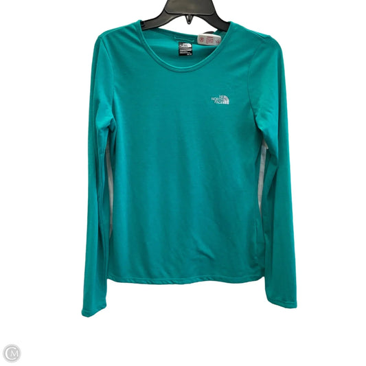 Athletic Top Long Sleeve Crewneck By The North Face In Teal, Size: M