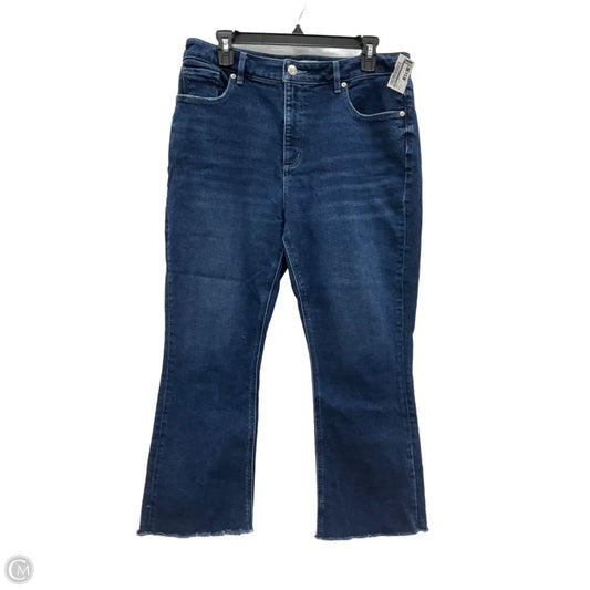 Jeans Flared By Loft In Blue Denim, Size: 12