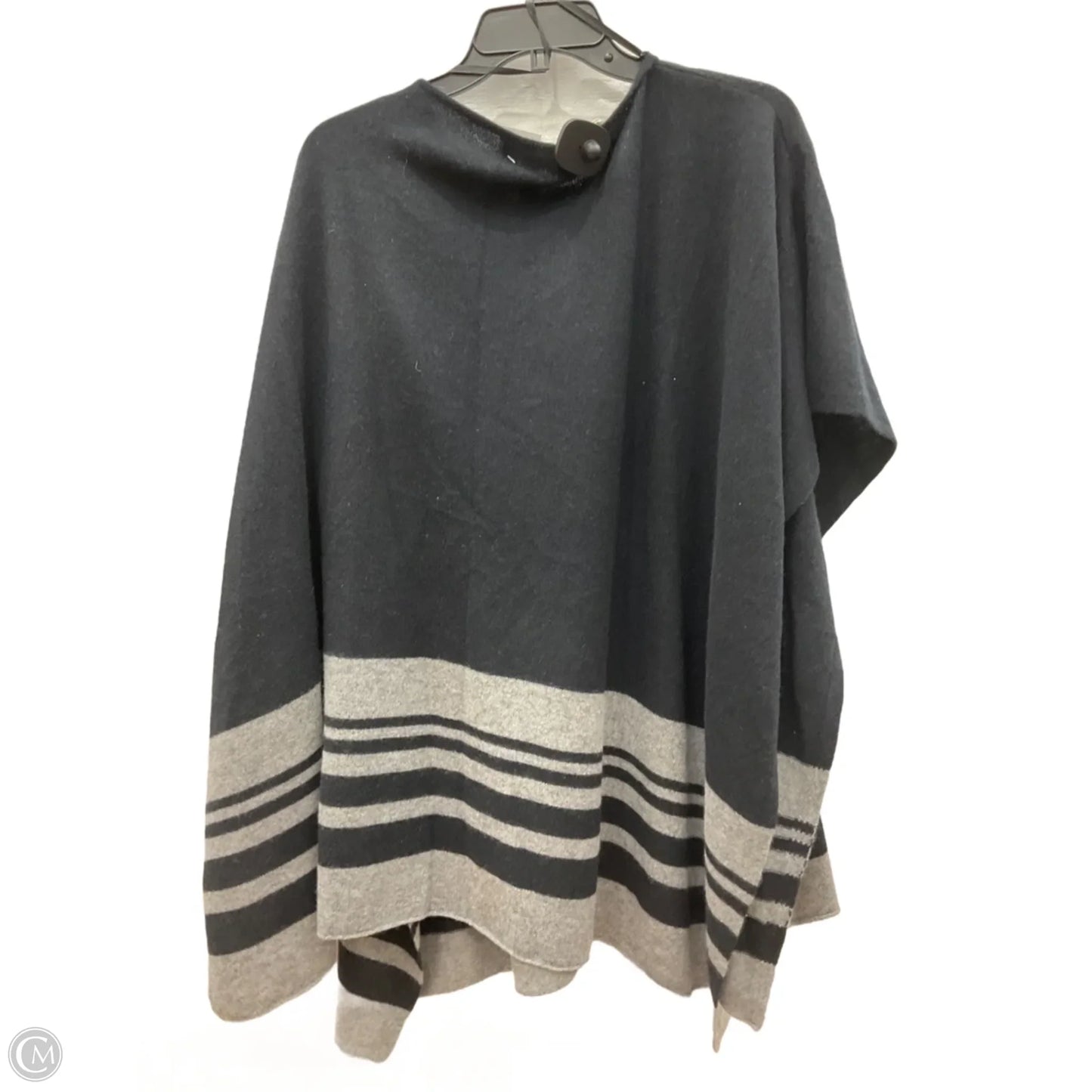 Poncho By Halogen In Black & Grey, Size: Osfm